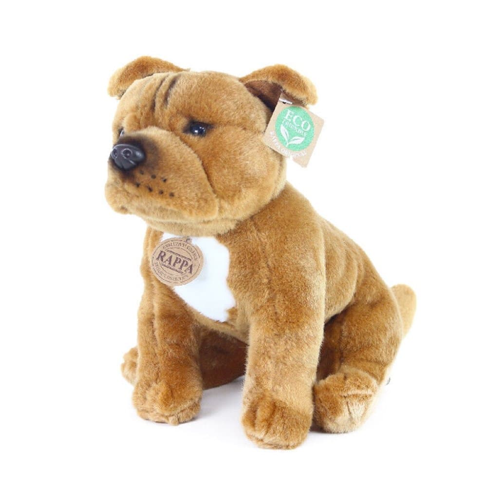 Rappa Câine de pluș Staffordshire Bull Terrier șezând 30 cm ECO-FRIENDLY