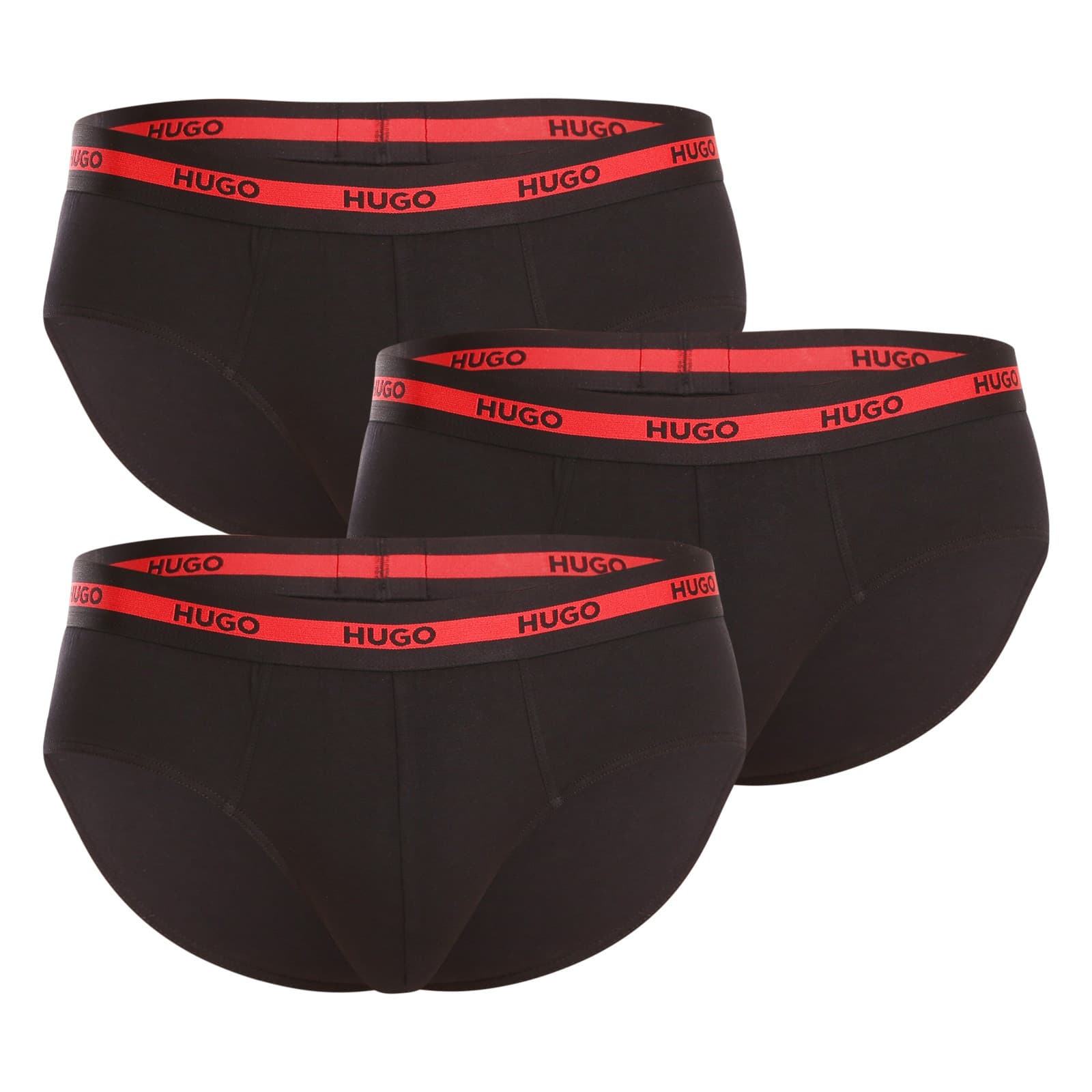 3PACK slipuri bărbați HUGO negre (50492378 002) S