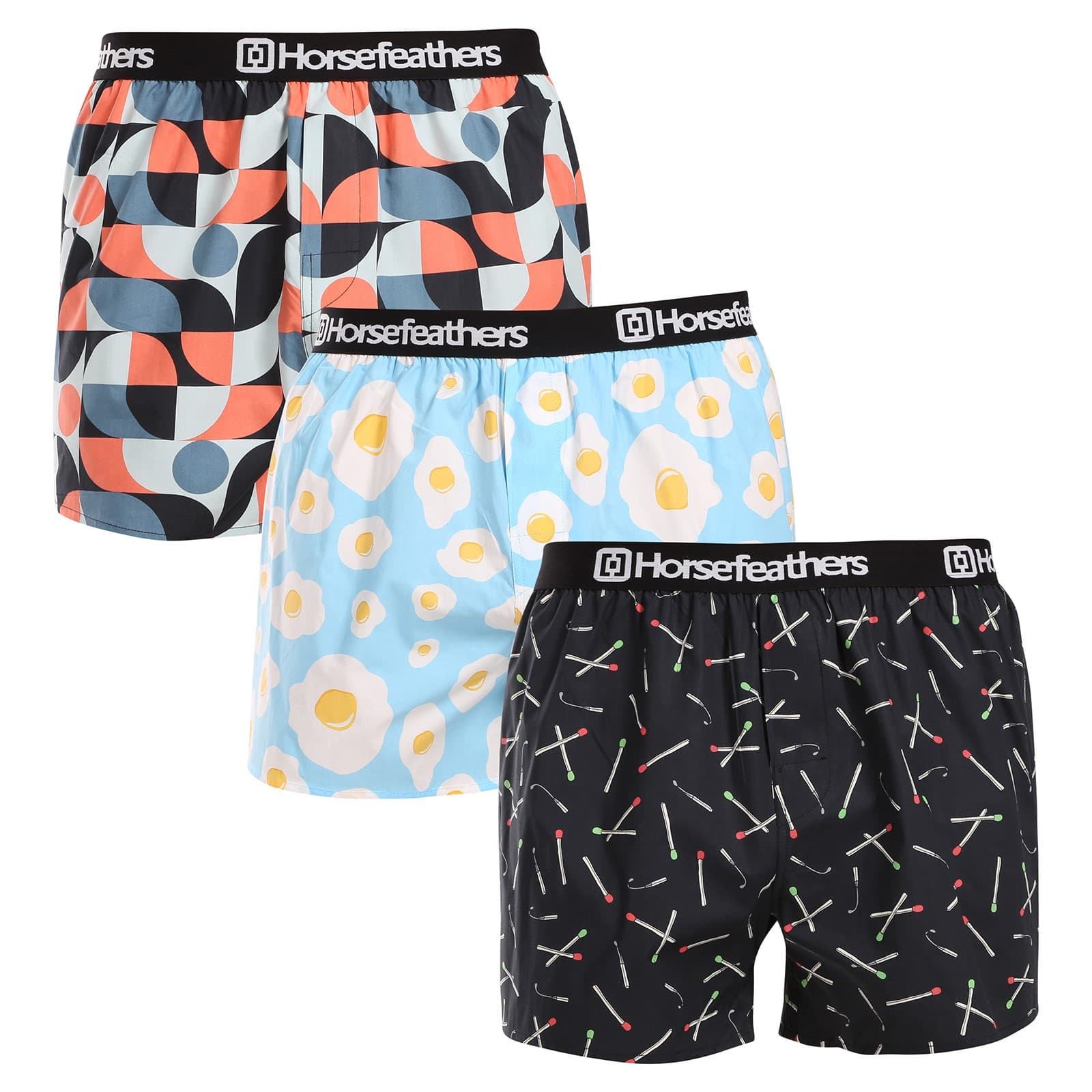 3PACK Horsefeathers Boxeri largi bărbați Frazier Bundle 7 (AM096J) XL