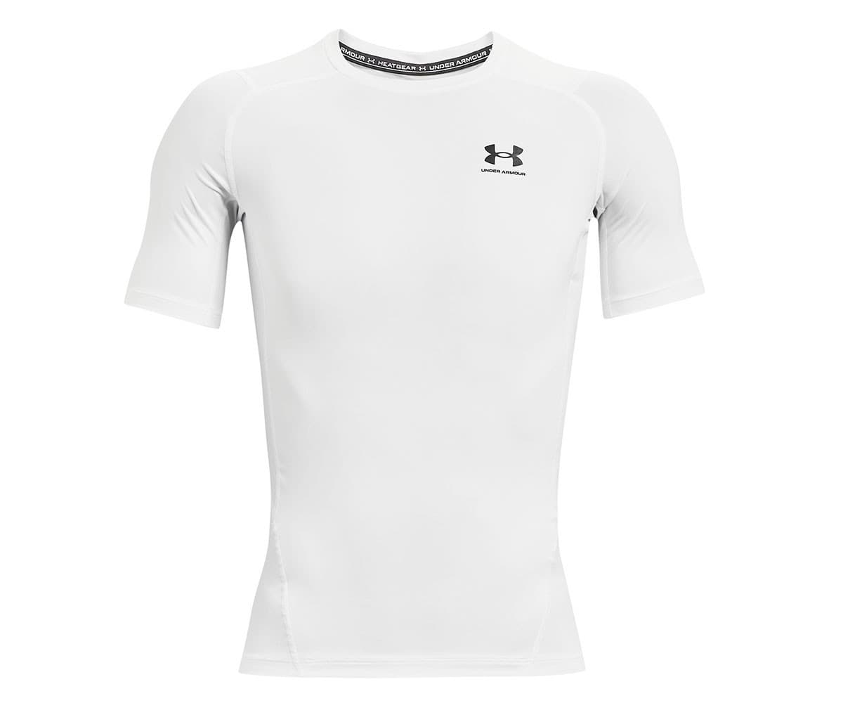 Tricou sport pentru bărbațiUnder Armour alb de compresie (1361518 100) XXL