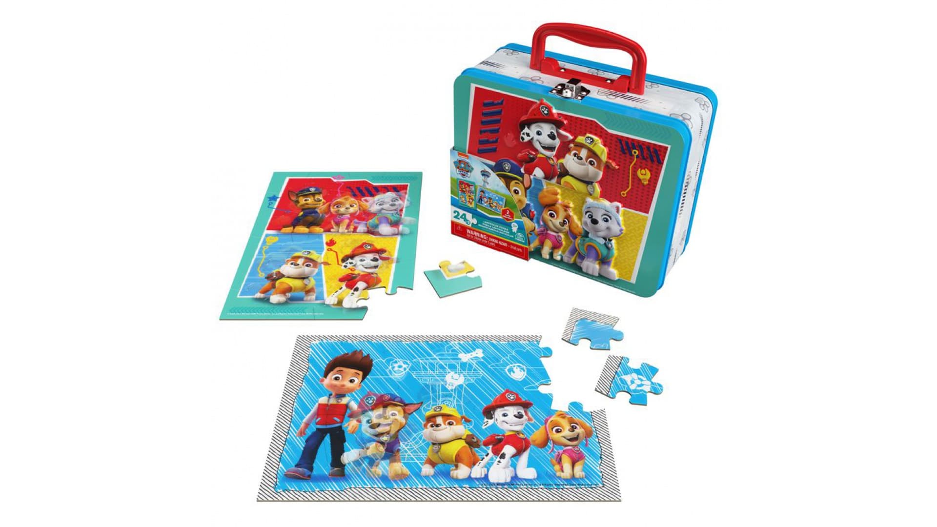 Spin Master Games Patrula căţeluşilor puzzle într-o cutie de tinichea