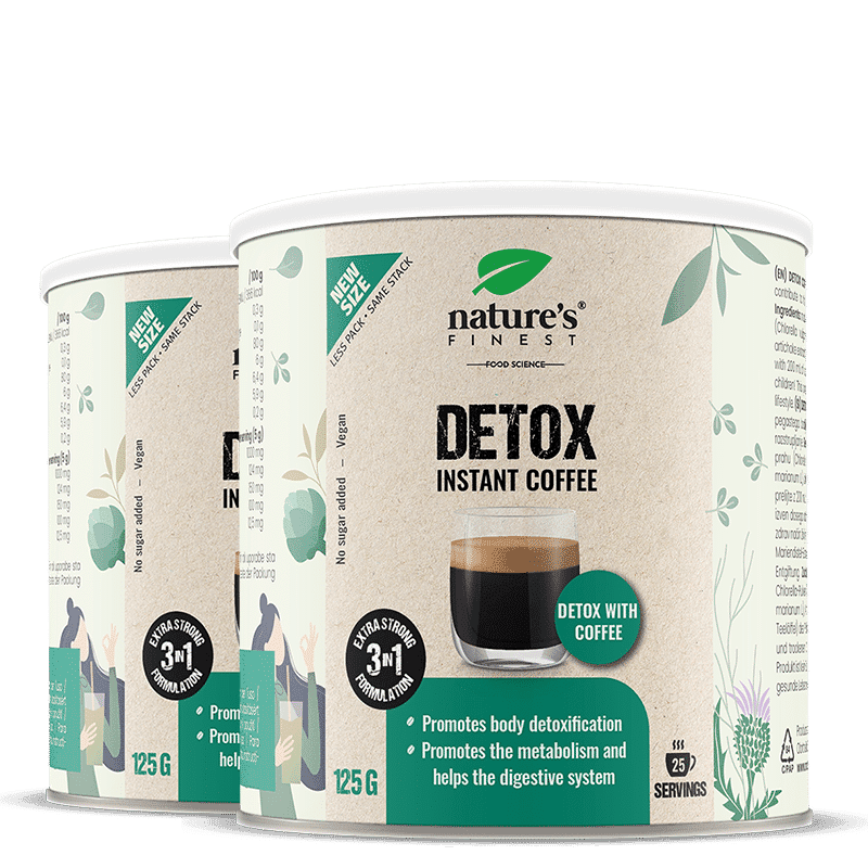 Nature's Finest Detox Coffee | chlorella + armurariu + anghinare mix detox | cafea Arabica pentru ficat, digestie și echilibru