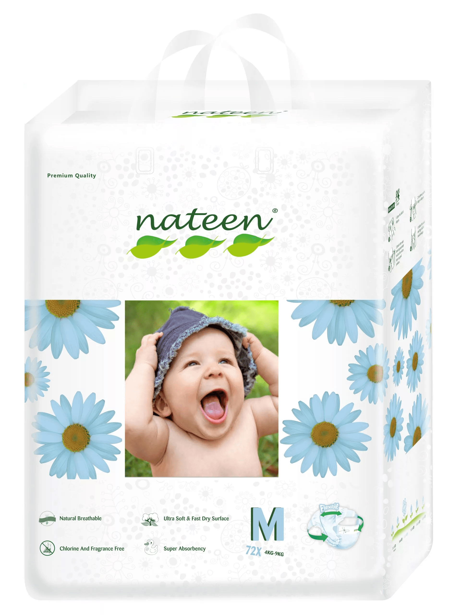 Scutece ecofriendly Nateen Nr.3 6-11 kg 20 buc.