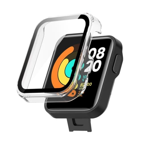 Husa din plastic cu sticla de protectie pentru Xiaomi Mi Watch Lite transparenta