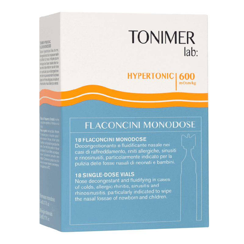 Apa de mare, Hypertonic 600 mOsm/Kg, 18 flacoane*5 ml, Tonimer