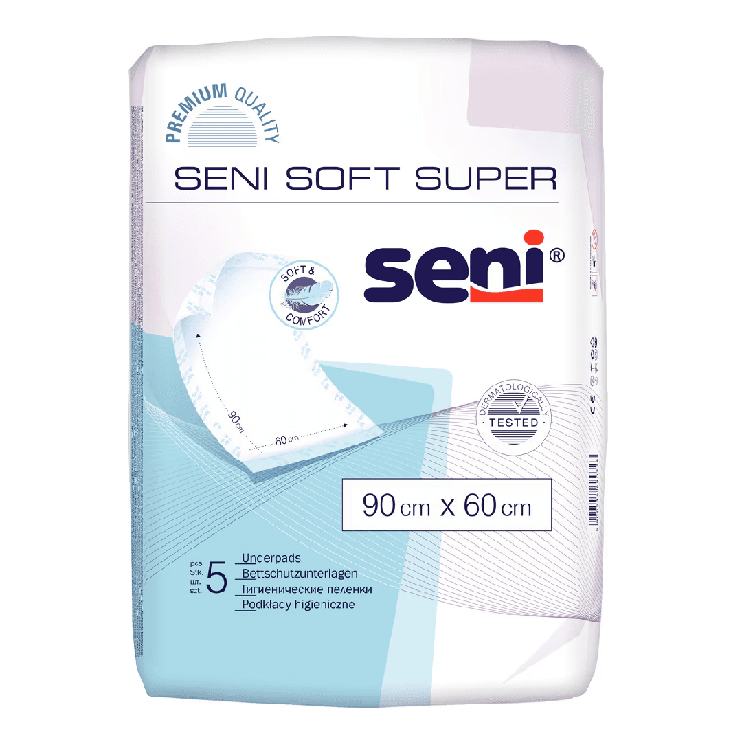 Paturici absorbante pentru pat Soft Super 90*60, 5 bucati, Seni