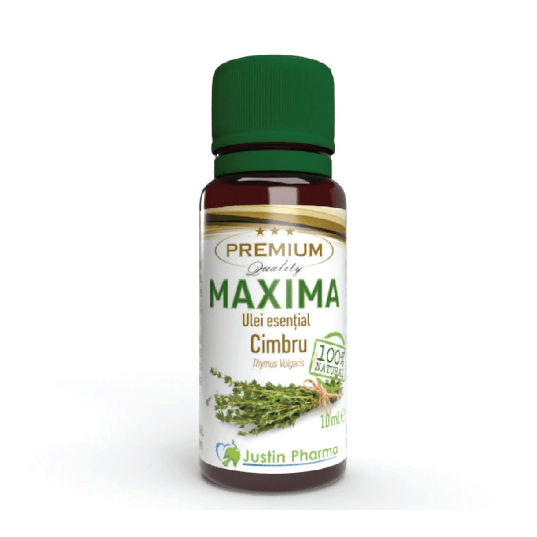 Ulei esential de cimbru Maxima, uz extern, 10 ml, Justin Pharma