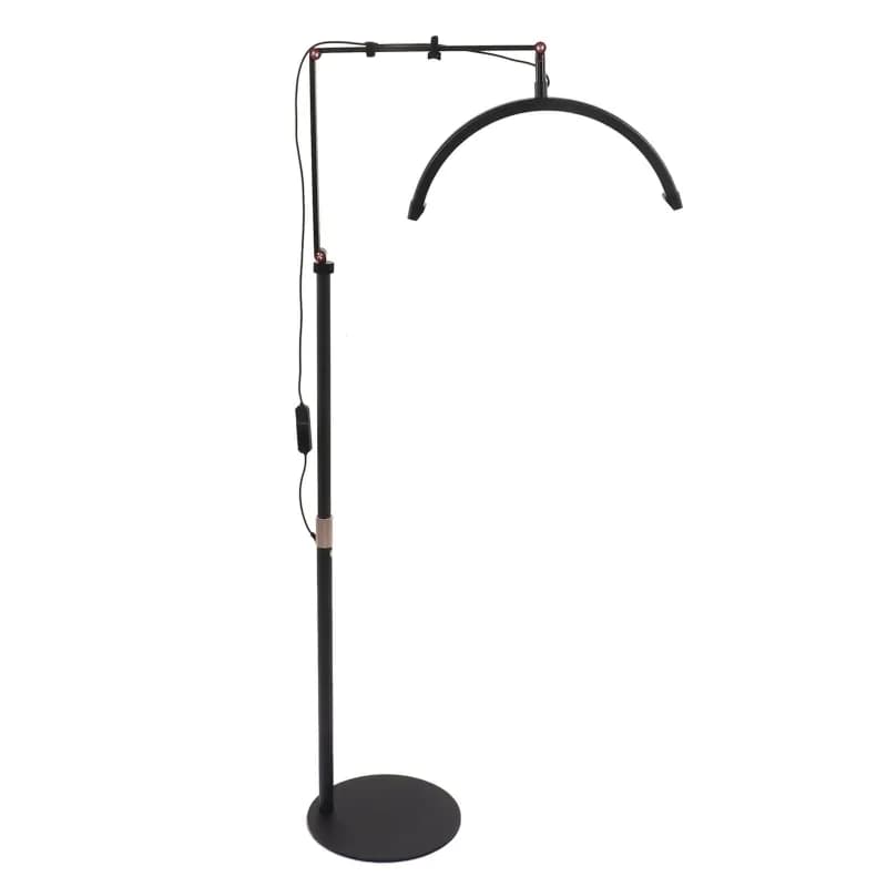 Lampa Led Semiluna 23 Inch, 36 W, cu Picior Fix, Reglarea Intesitatii si Suport Telefon, 65 cm